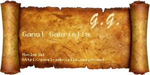 Gansl Gabriella névjegykártya